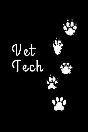 Vet Tech Gifts for Veterinary Technicians & Animal Rescue Heroes - Paw Prints Cover Design - Appreciation Gift for Vet Techs