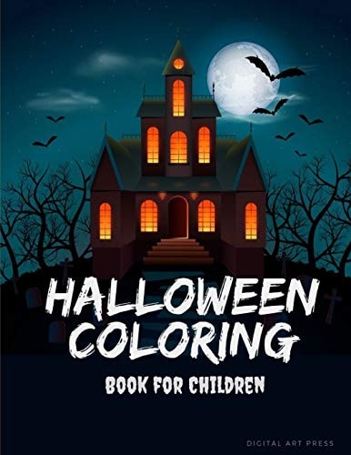 Halloween Coloring Book For Children Painting Books for Children and Kids in Special Time with Spooky and Horror Ghost, Mummy, Vampire and Little Witch