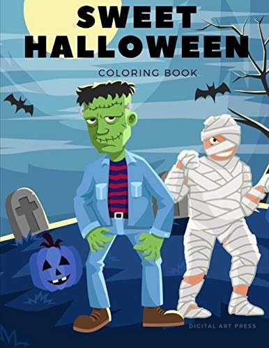 Sweet Halloween Coloring Book for Children, Boys, Girls, Toddlers, Preschool, Kindergarten Ages 2-5