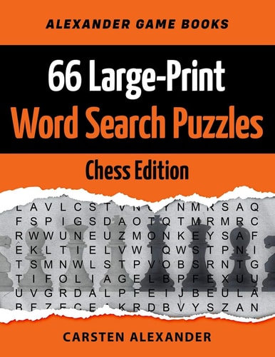 66 Large-Print Word Search Puzzles - Chess Edition Fun Brain Games for Adults and Kids