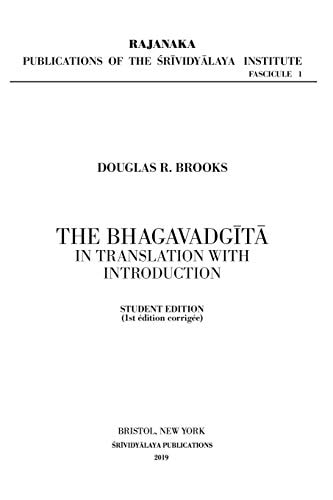 The Bhagavadgītā in Translation with Introduction Student Edition