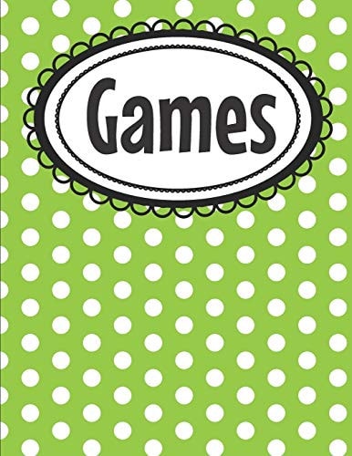 Polka Dot Paper Games Activity Book for Kids Favorite Games in One Book - Hangman, Tic Tac Toe, Dots and Boxes, M. A. S. H. , Comic Book Paper, and More