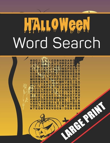 Halloween Word Search Large Print 96 Word Search Activities for Everyone (Holiday Word Search)