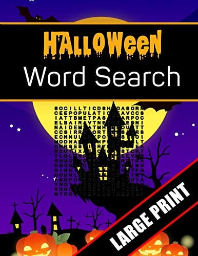 Halloween Word Search Large Print 96 Word Search Activities for Everyone (Holiday Word Search)