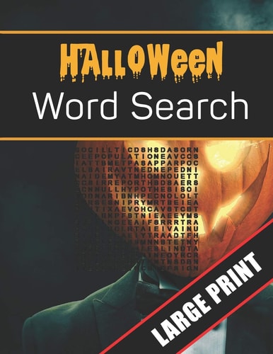 Halloween Word Search Large Print 96 Word Search Activities for Everyone (Holiday Word Search)