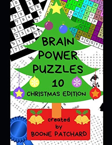 Brain Power Puzzles 10 A Christmas Activity Book of Over 200 Unique and Varied Puzzles, Word Searches, Anagrams, Riddles and More