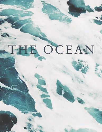 The Ocean A Decorative Book │ Perfect for Stacking on Coffee Tables and Bookshelves │ Customized Interior Design and Home Decor