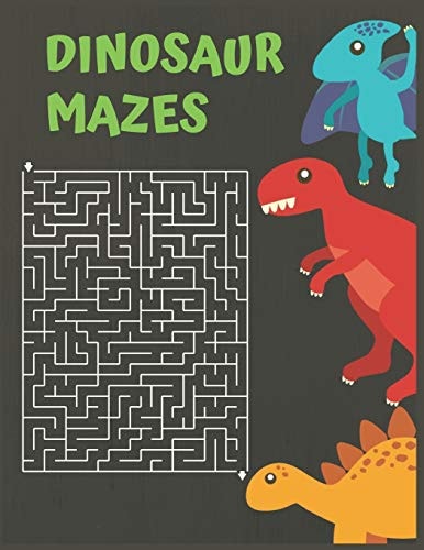 Dinosaur Mazes Dinosaurs Activity Maze Book, Dinosaurs Books For Kids 3-8, Dinosaurs Activity Book For Kids Ages 4-8