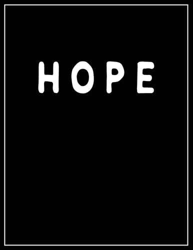 Hope Black and White Decorative Book - Perfect for Coffee Tables, End Tables, Bookshelves, Interior Design & Home Staging Add Bookish Style to Your Home- Hope