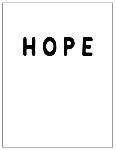 Hope Black and White Decorative Book - Perfect for Coffee Tables, End Tables, Bookshelves, Interior Design & Home Staging Add Bookish Style to Your Home- Hope