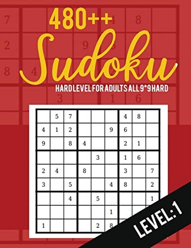 Sudoku Hard Level for Adults All 9*9 Hard 480++ Sudoku Level: 1- Pocket Sudoku Puzzle Books - Sudoku Puzzle Books Hard - Large Print Sudoku Puzzle Books For Adults - Sudoku Advanced