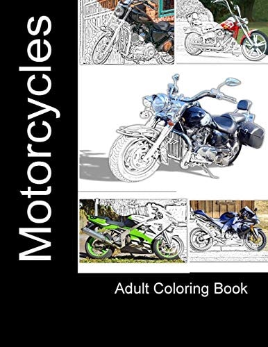 Motorcycles Adult Coloring Book