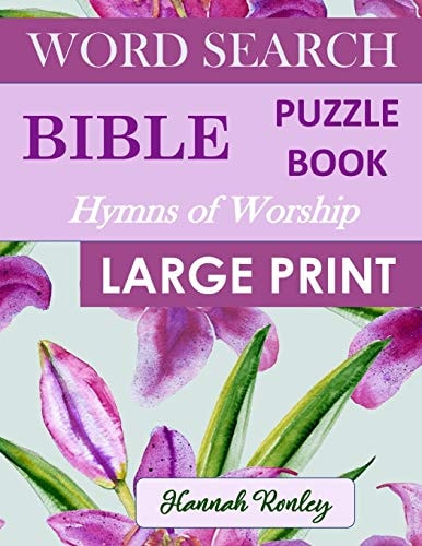 Bible Word Search Puzzle Book - Hymns of Worship Large Print Favorite Biblical Songs of Praise - Ideal Wordsearch Entertainment for the Holidays