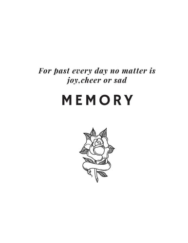 Memory For Past Every Day No Matter Is Joy, Cheer Or Sad