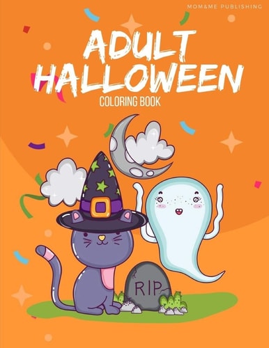Adult Halloween Coloring Book Coloring Pages with Ghosts in Varieties Character, Zombie, Witch