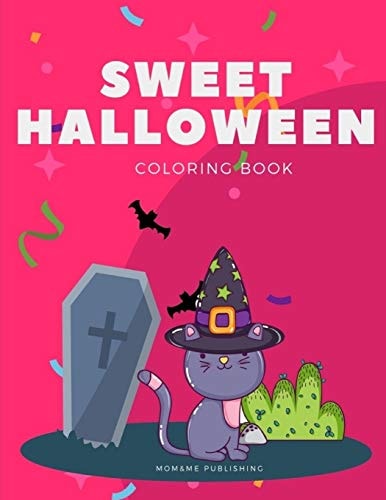 Sweet Halloween Coloring Book Trick Or Treat Design Painting to Create Imaginary with Ghosts