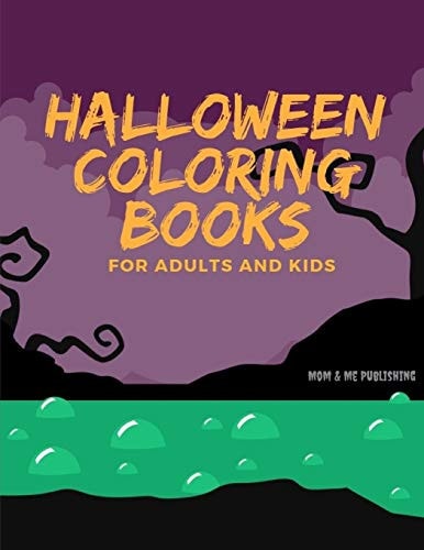 Halloween Colorings for Adults and Kids Spooky Books Designs Patterns For Relaxation Ghost, Zombies, Skull, Ghost Doll, Mummy