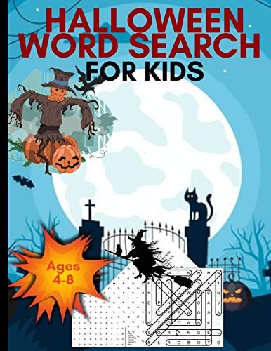 Halloween Word Search For Kids Large Print Kids Word Search Books Ages 4-8 88 Halloween Themed Word Search Puzzle Book Gift Halloween Gift For Kids (Gag Gift)