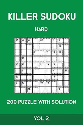 Killer Sudoku Hard 200 Puzzle With Solution Vol 2 Advanced Puzzle Book,9x9, 2 Puzzles Per Page