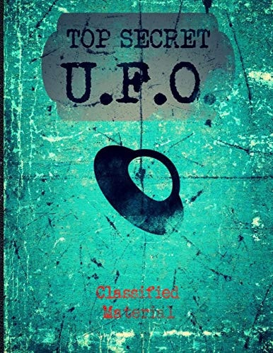 Top Secret U. F. O. Classified Material Faux Vintage Sketchbook/Notebook