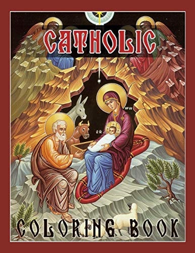 Catholic Coloring Book Catholic Saints for Kids, Heavenly Friends, Catholic Coloring Books for Kids