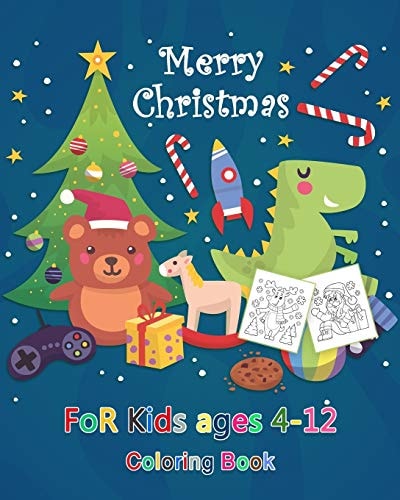 Merry Christmas Coloring Book for Kids Ages 4-12 100 Christmas Coloring Pages, Santa Claus, Snowmen, Elves, Reindeers, Christmas Trees, Wreaths and More