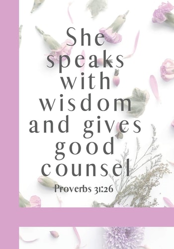 She Speaks with Wisdom and Gives Good Counse Flower Cover
