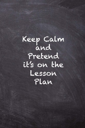 Keep Calm and Pretend It's on the Lesson Plan