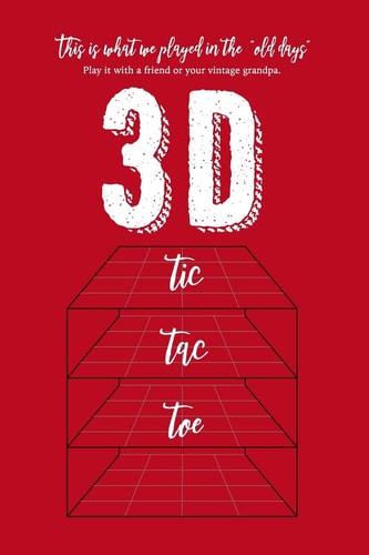 3D Tic Tac Toe Play It with a Friend Or Your Vintage Grandpa