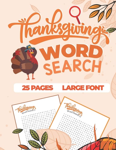 Thanksgiving Word Search Word Search Fall & Winter - 25 Puzzles About Thanksgiving and Fall