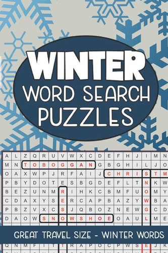 Winter Word Search Puzzles Seek and Find Word Circle Puzzle Book Seasonal Activity Book for Kids and Adults