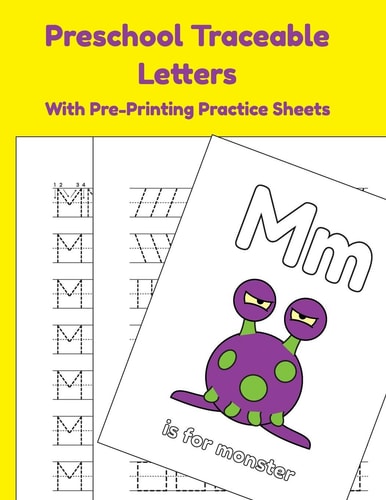 Preschool Traceable Letters With Pre-Printing Practice Sheets Learning To Write Letters Worksheets