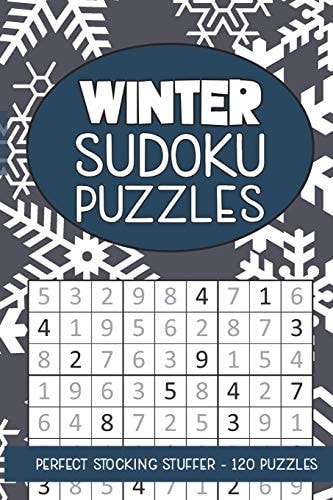 Winter Sudoku Puzzles Seasonal Numbers Solve Activity Book for Kids and Adults