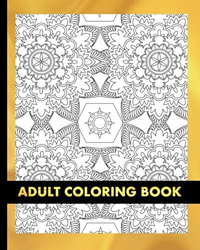 Adult Coloring Book Stress Relief Animal and Flowers Mandala Designs on Single-Sided Paper with Over 50 Unique Mixed Patterns to Color Relax and Calm Down
