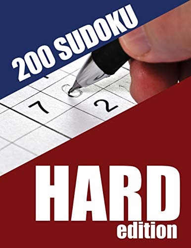 200 Sudoku Hard Edition An 8x10, 200 Puzzle, Hard Sudoko Book