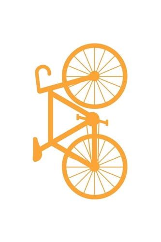 Bicycle Notebook Cycle Bike Gift / 6x9 Inches / 120 Sites / Ruled Paper