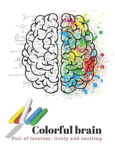 Colorful Brain Full of Interest; Lively and Exciting
