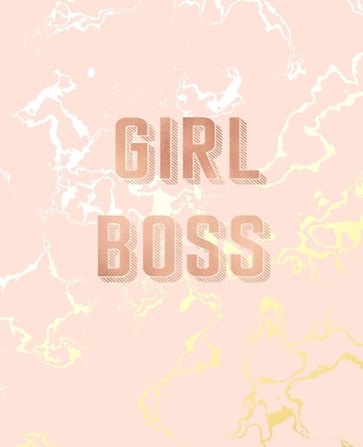 Girl Boss Inspirational Quote Notebook, Beautiful Pink Marble and Gold - 7. 5 X 9. 25, 120 College Ruled Pages