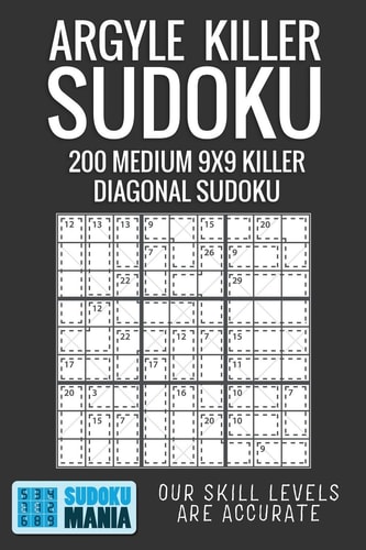 Argyle Killer Sudoku 200 Medium 9x9 Killer Diagonal Sudoku