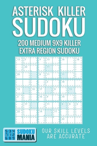 Asterisk Killer Sudoku 200 Medium 9x9 Killer Extra Region Sudoku