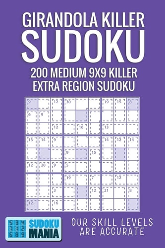 Girandola Killer Sudoku 200 Medium 9x9 Killer Extra Region Sudoku