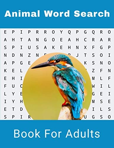 Animal Word Search Book For Adults Large Print Wild Life Puzzle Book With Solutions