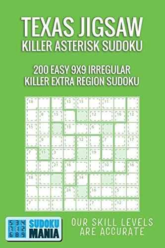 Texas Jigsaw Killer Asterisk Sudoku 200 Easy 9x9 Irregular Killer Extra Region Sudoku