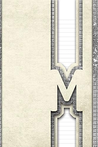 Letter M Personalized Design Notebook: 120 Pages