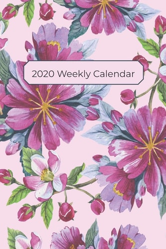 2020 Weekly Calendar Watercolor Apple Blossoms