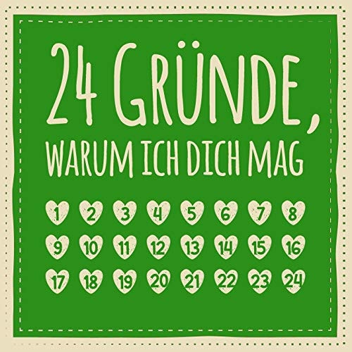 24 Gründe, Warum Ich Dich Mag Adventskalender Zum Ausfüllen und Eintragen - Geschenk Für Freund, Freundin, Kollege, Familie (Advent)