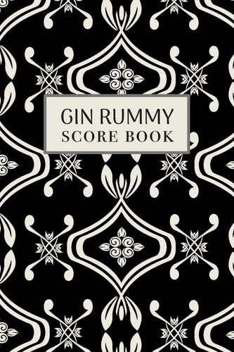 Gin Rummy Score Book 6x9, 110 Pages, Keep Track of Scoring Card Games Black