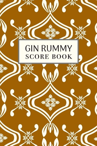 Gin Rummy Score Book 6x9, 110 Pages, Keep Track of Scoring Card Games Gold Tone Yellow