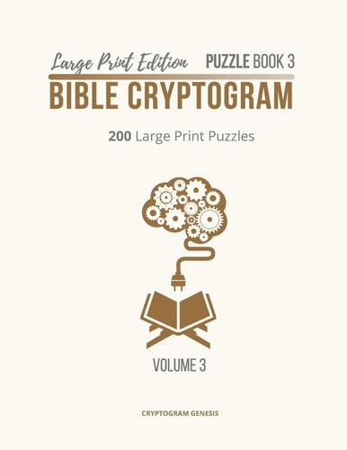 Large Print Edition Puzzle Book 3 Bible Cryptogram Cryptograms Bible, Bible Cryptogram Puzzle Books, Bible Cryptograms, Bible Verse Cryptograms
