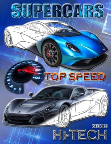 Supercars Top Speed 2020 Coloring Book for All Ages